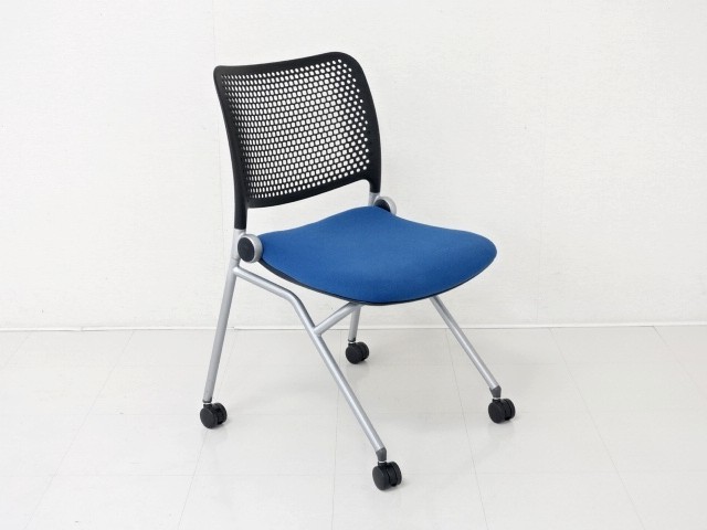 4個セット】UCHIDA 内田洋行ミーティングチェア メッシュ テーブル付