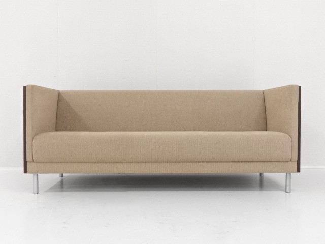 イトーキ リオルド 紺布張り 3人掛けソファー『良品中古